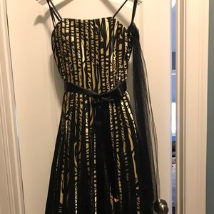 Animal print dress, comes with a chiffon shawl